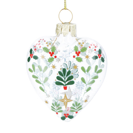 Gisela Graham Alpine Glass Heart, 7cm