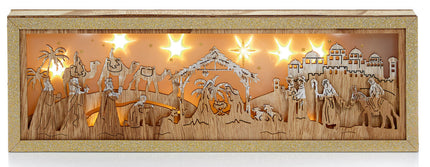 nativity wood scene image 0