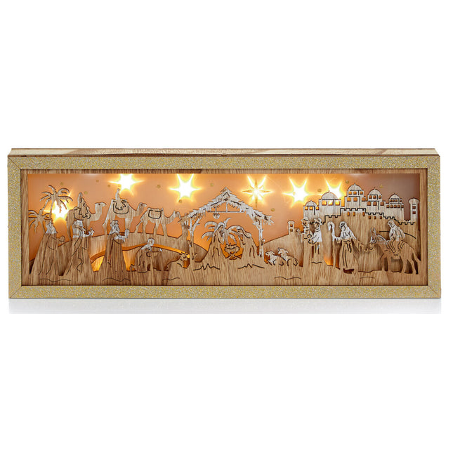 nativity wood scene image 0