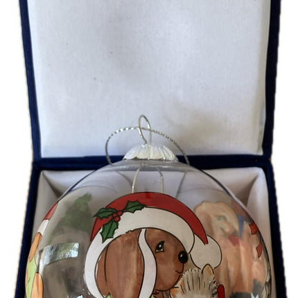 Hand Painted Glass Bauble - Dogs &amp; Cats image 1