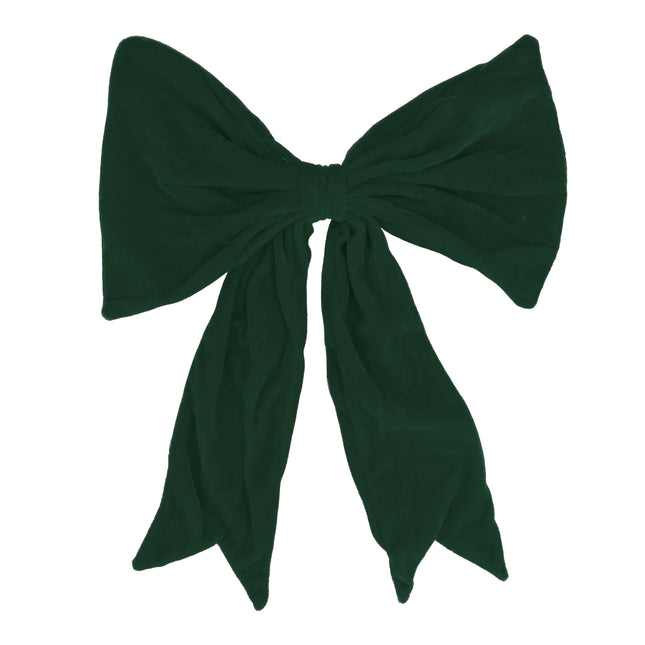 Gisela Graham Dark Green Velvet Clip-On Bow, Large
