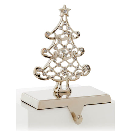 Silver Crystal Tree - Stocking Holder 18cm image 0