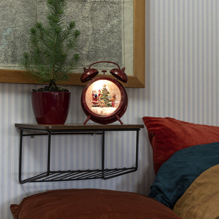Water Lantern Alarm Clock with Santa (Red) image 0