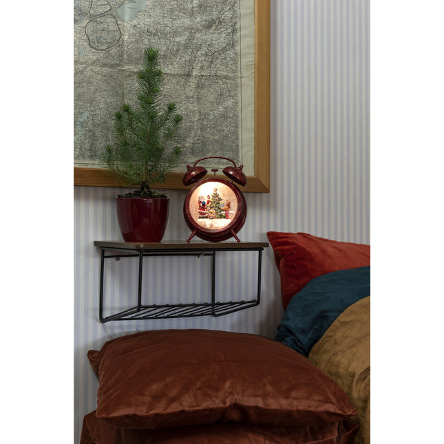 Water Lantern Alarm Clock with Santa (Red) image 0