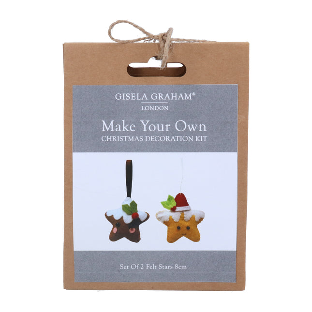 Gisela Graham Make-Your-Own Santa or Pudding Star Kit, Pack of 2