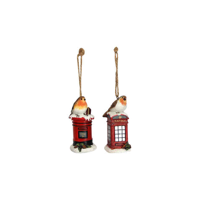 Resin Robin on Letterbox or Telephone Box Decoration