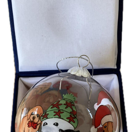 Hand Painted Glass Bauble - Dogs &amp; Cats image 2