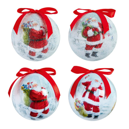 Jolly Santa Decoupge bauble 75mm image 0