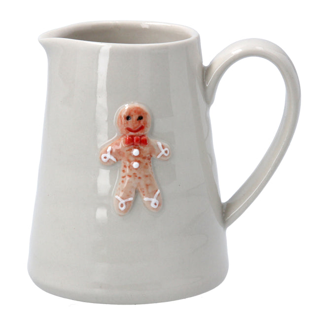 Gisela Graham Stoneware Mini Jug, Gingerbread Man