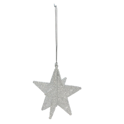 Acrylic Dec 8cm - Silver  3D Star image 0