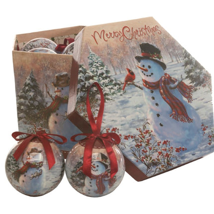 snowman decoupage bauble image 0