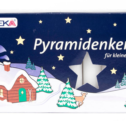 WHITE CANDLES 14mm (Boxes of 50) Pyramidenkerzen image 0