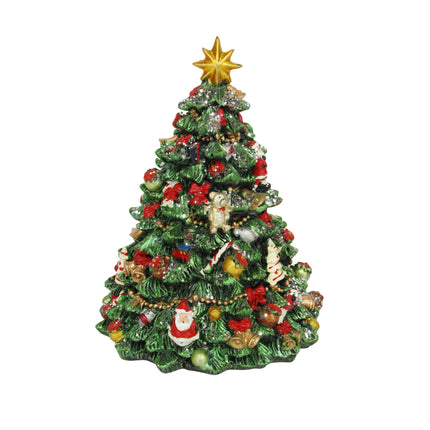 Gisela Graham Revolving Resin Christmas Tree Music Box