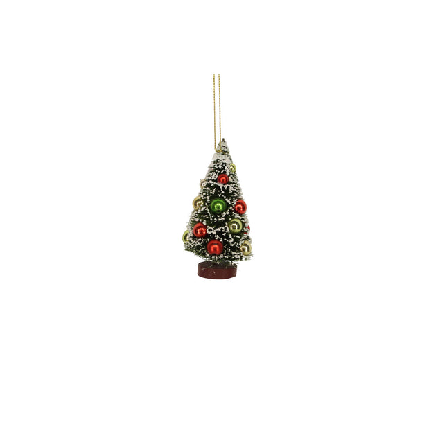 Mini Bristle/Multi Colour Ball Tree Dec - 9cm image 0