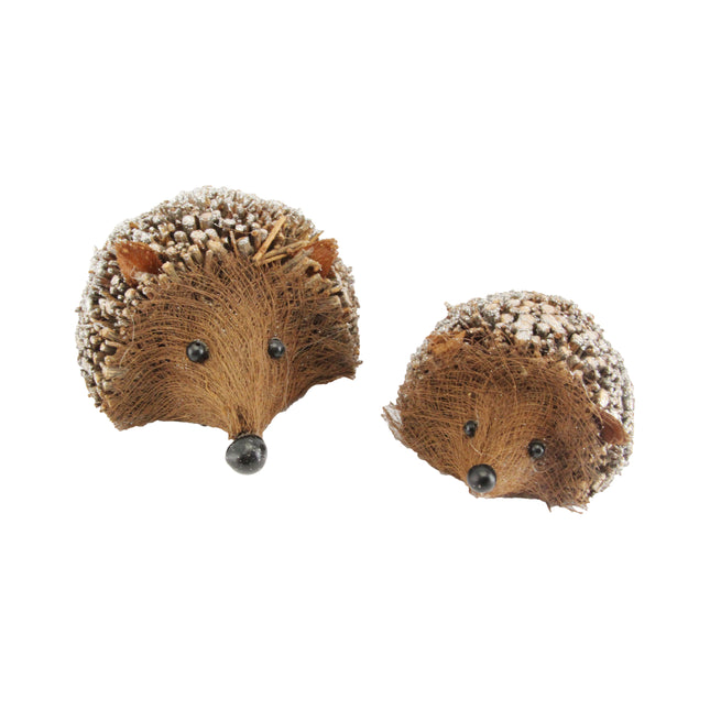Gisela Graham Twig Hedgehog Decoration with Glitter