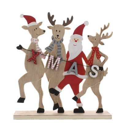 dancing santa and reindeers image 0