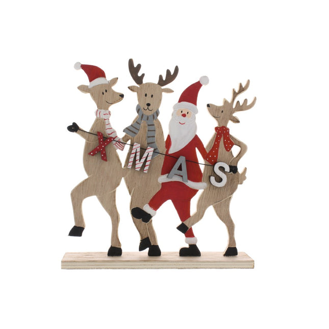 dancing santa and reindeers image 0