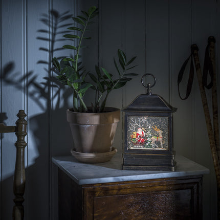 Vintage Light Up Christmas Lantern Santa, Sledge &amp; Reindeer image 2