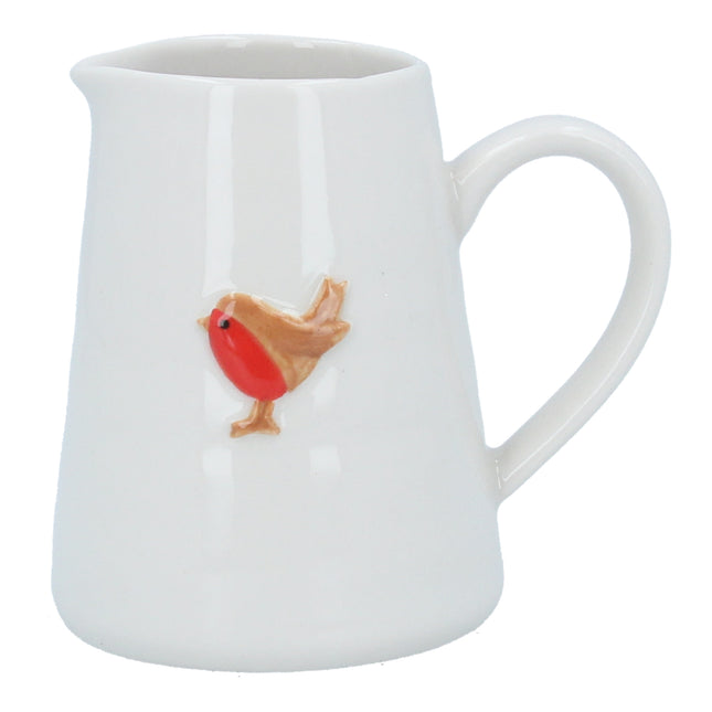 Gisela Graham Stoneware Mini Jug, Robin
