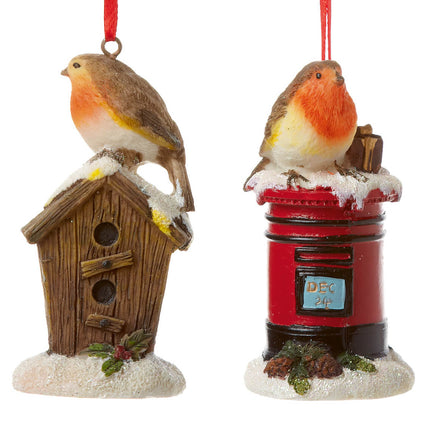 Resin Robin on Letterbox or Telephone Box Decoration
