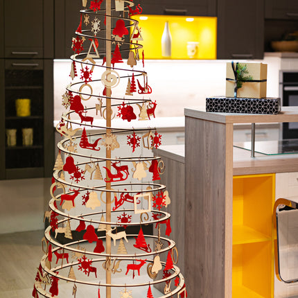 Spira Slim Pop-Up Wooden Christmas Tree