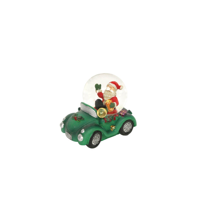 Santa in Car Mini Snow Globe image 0