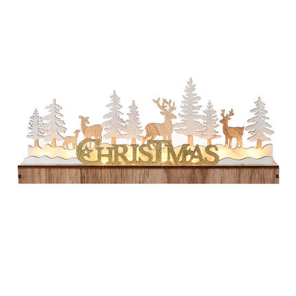 LIGHT UP FOREST AND DEER CHRISTMAS SIGN image 0
