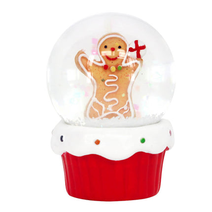 Snow Globe 7cm - Gingerbread/Red image 0