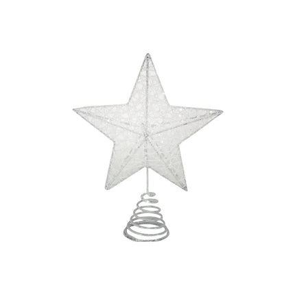Tree Topper 20cm - Iridescent Glitter Mesh 5 Point Star image 0