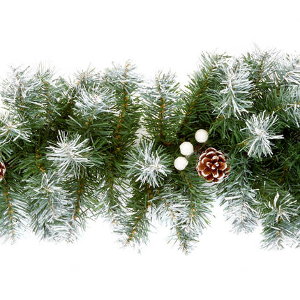 snow tips garland white berry amd cone image 0