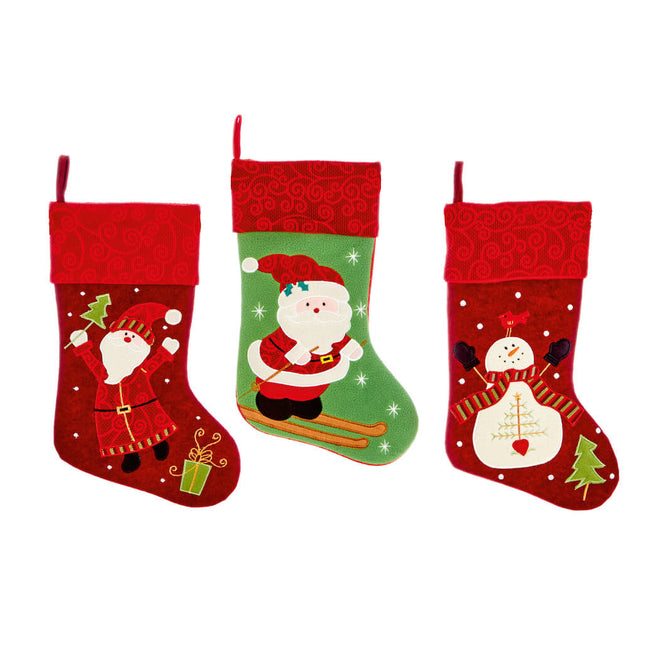 stocking - santa and snowman image 0