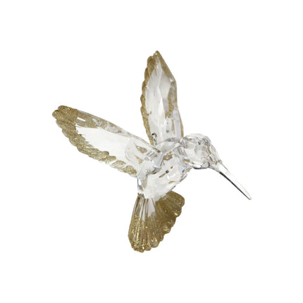 Clear/Gold Glitter Acrylic Hummingbird Dec image 0