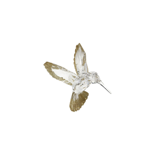 Clear/Gold Glitter Acrylic Hummingbird Dec image 0