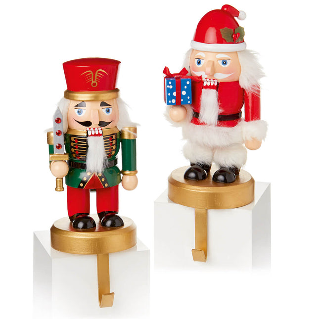 Santa/Nutcracker Stocking Holder Assorted 24cm image 0