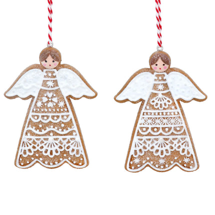 Resin Gingerbread 'Lace' Angel Dec image 0