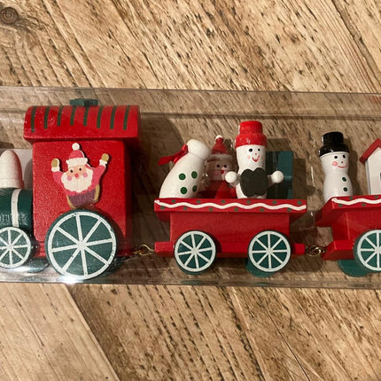 Wooden Train with Santa and friends image 0