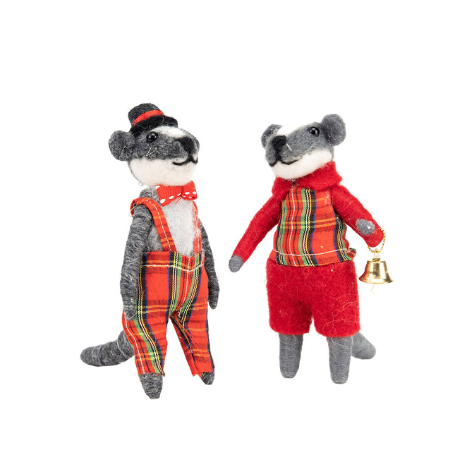 assorted badger ornaments image 0