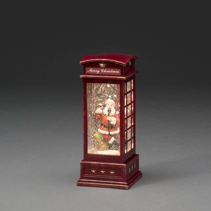 Water Lantern (Red) Telephone Box with Santa image 1