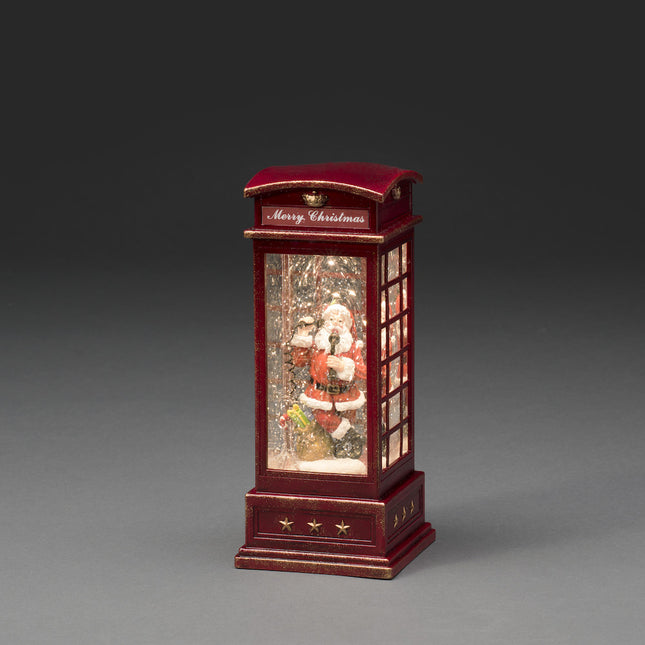 Water Lantern (Red) Telephone Box with Santa image 1