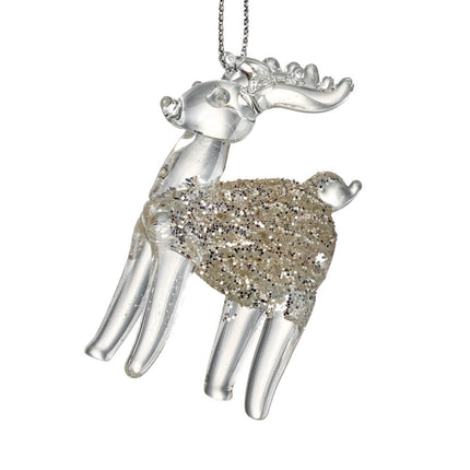 GLASS HANGING REINDEER image 0