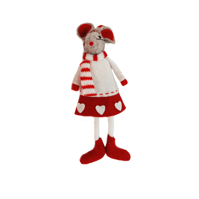 Ascalon Red and White Mouse Decoration