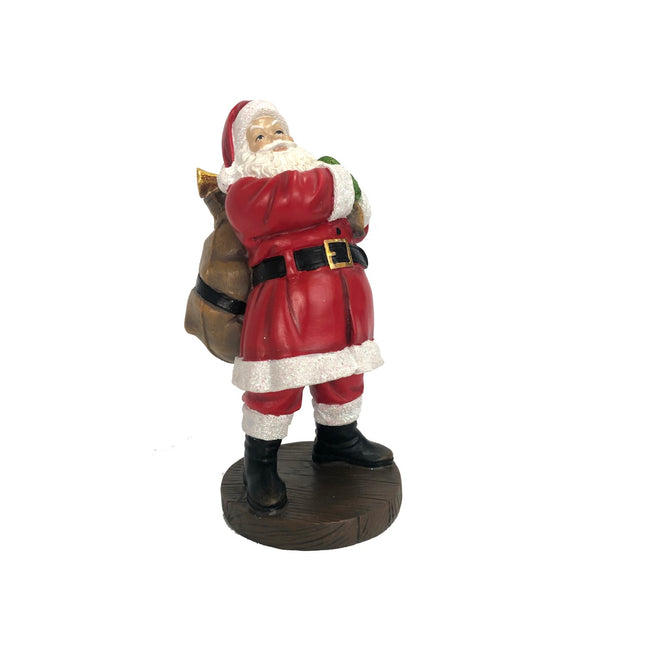 polyresin standing santa with sack image 0