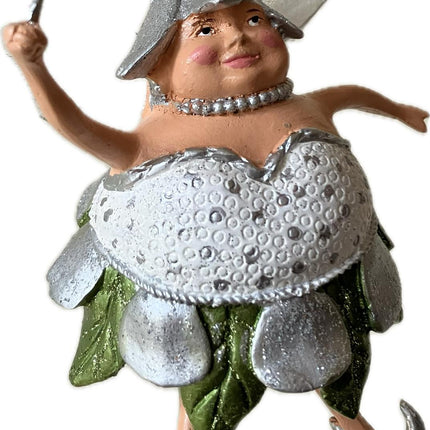 White &amp; Silver - Mini Polka Dots - Fat Fairy image 0