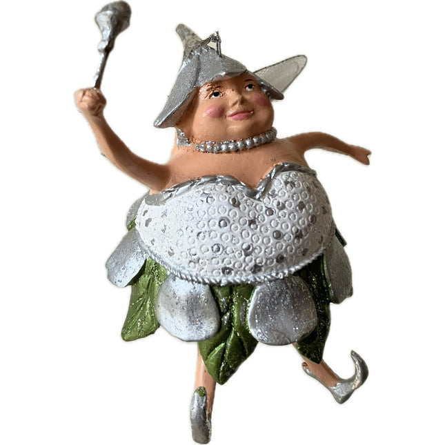 White &amp; Silver - Mini Polka Dots - Fat Fairy image 0