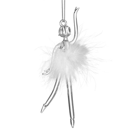 FLUFFY TUTU GLASS BALLERINA DECORATION image 0