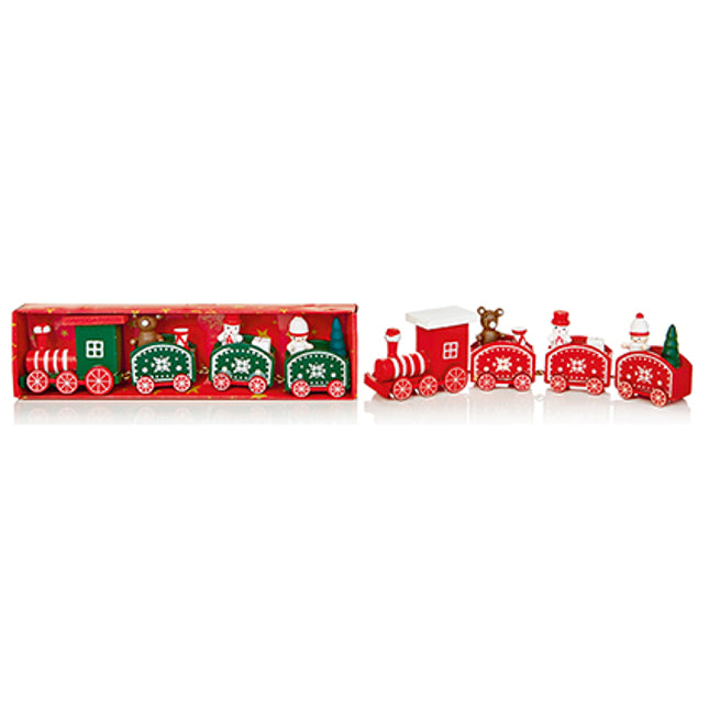 Premier Wooden Christmas Train with 3 Carriages