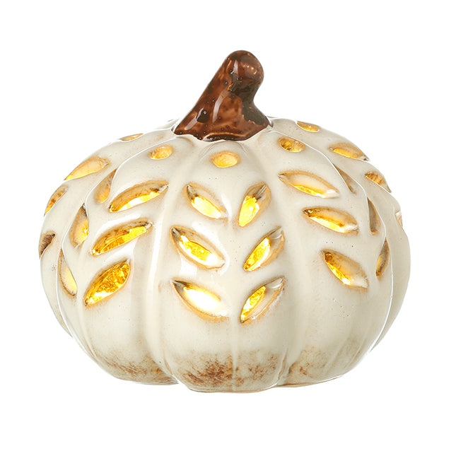 Heaven Sends Cream Cut-Out Light-Up Pumpkin