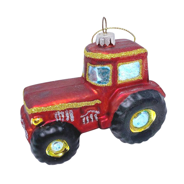 Heaven Sends Glass Tractor Hanging Decoration