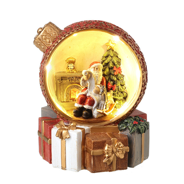 Heaven Sends Resin Santa Gift Bauble Ornament