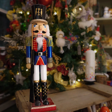 Blue Handpainted Wooden Nutcracker